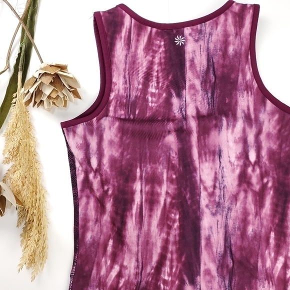 ATHLETA Purple Pattern Excercise Runners Top XXS - Picture 8 of 9